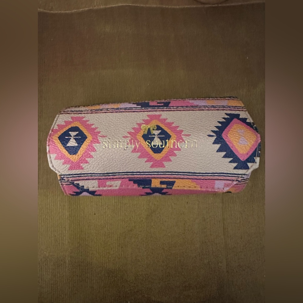 Simply Southern Colorful Aztec Design Travel Jewelry Case Holder